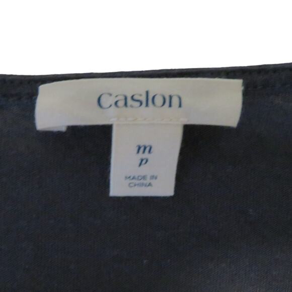 Caslon Short Sleeve Top Womens M Black Grey Crochet Blouse Knit Shirt NWOT - Picture 5 of 8